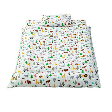 お昼寝布団7点セット アニマルキングダム グレー 幼稚園 保育園 お昼寝ふとん フジキ【送料無料 沖縄・一部地域を除く】